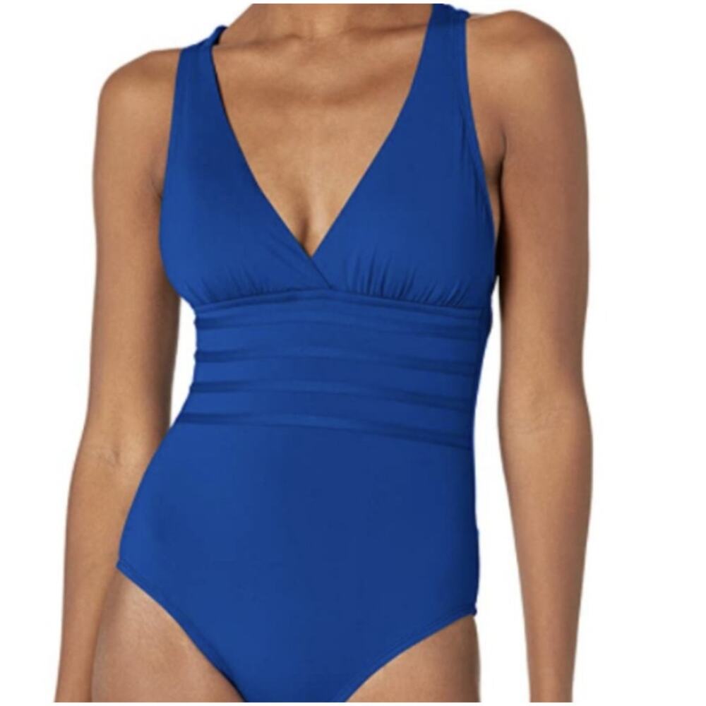La Blanca Strappy One Piece Bathing Suit US size 14